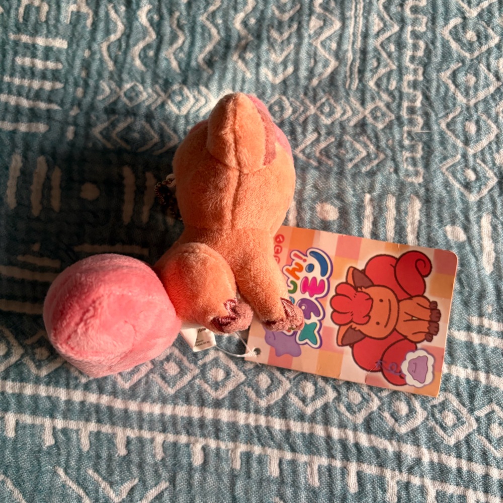 NWT 2016 Pokemon Center Vulpix Ditto Transform Plush Keychain Metamon - Picture 2 of 6